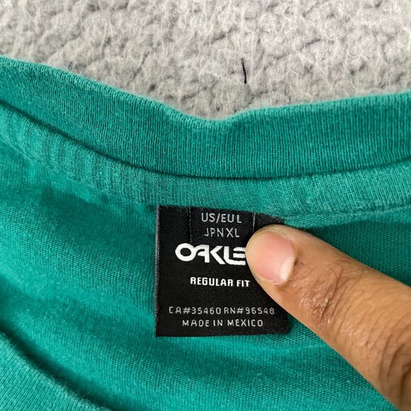 Oakley Mark Li T-Shirt Men L Teal Short Sleeve - Picture 4 of 8